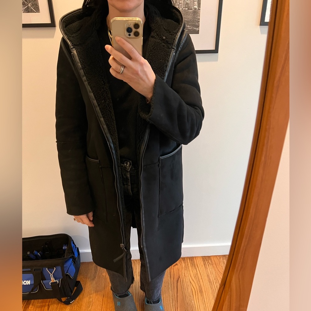Reversible Faux Shearling Coat